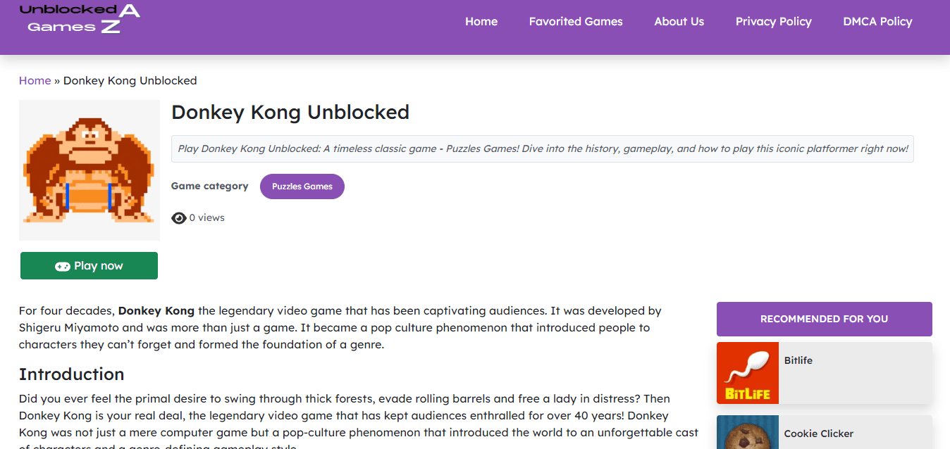 Donkey Kong Unblocked 1